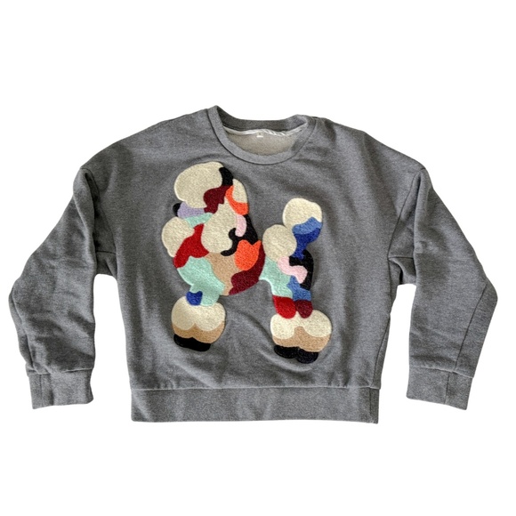3.1 Phillip Lim Embroidered Poodle Cropped Sweatshirt - Picture 4 of 14